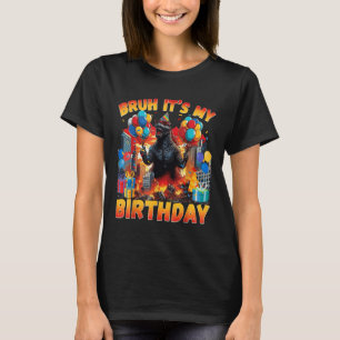 Camiseta Fiesta de Cumpleaños Kaiju Japón Monstruo Dinosaur