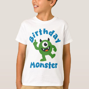 Camiseta Fiesta de Cumpleaños Monstruo Verde