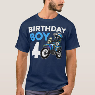 Camiseta Fiesta de cumpleaños Motocross 4º regalo de ciclis