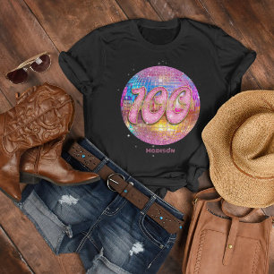 Camiseta Fiesta de Cumpleaños número 100 Bola de Discoteca 