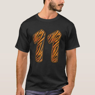 Camiseta Fiesta de cumpleaños número 11 del tigre, 11 años