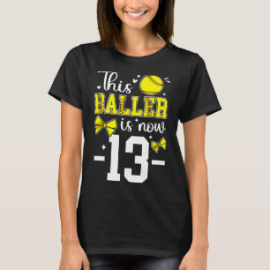 Camiseta Fiesta de cumpleaños número 13 suave niña de trece