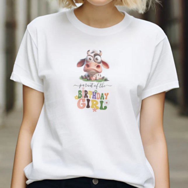 Camiseta Fiesta de cumpleaños número 2 con animales de gran (Cute Cow Farm Animals 2nd Birthday Party shirt)