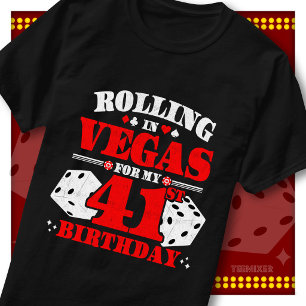 Camiseta Fiesta de cumpleaños número 41 de Vintage Rolling 