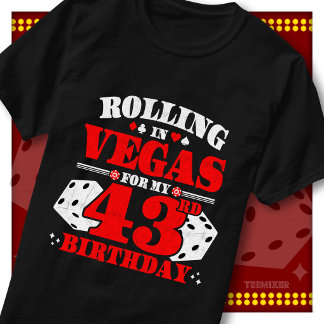 Camiseta Fiesta de cumpleaños número 43 de Vintage Rolling