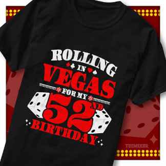 Camiseta Fiesta de Cumpleaños número 52 de Vintage Rolling