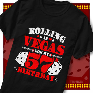 Camiseta Fiesta de cumpleaños número 57 de Vintage Rolling 