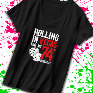 Camiseta Fiesta de cumpleaños número 74 en Las Vegas - Roda