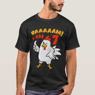 Camiseta Fiesta de cumpleaños número 7 de Pollo Granja Poll