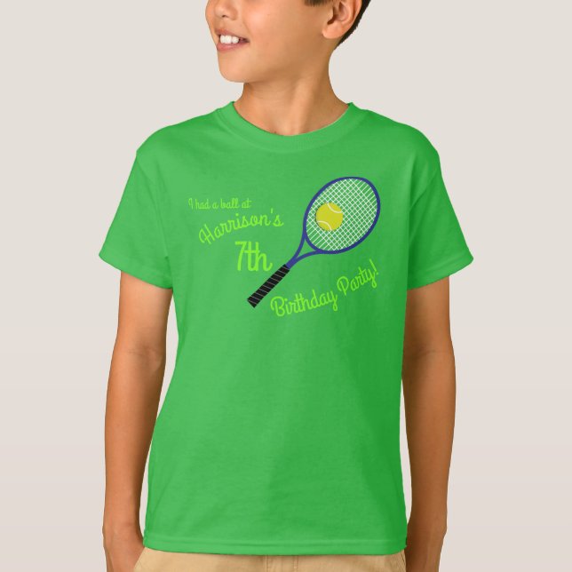 Camiseta Fiesta de cumpleaños para deportes de tenis (Anverso)