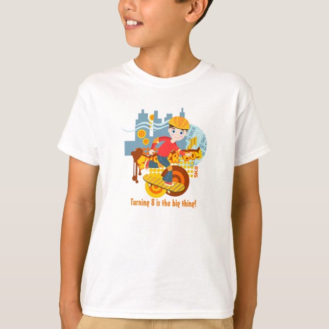 Camiseta Fiesta de cumpleaños para niños de graffiti skateb (Anverso)
