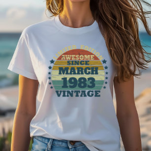 Camiseta Fiesta de cumpleaños personalizada cuarenta vintag