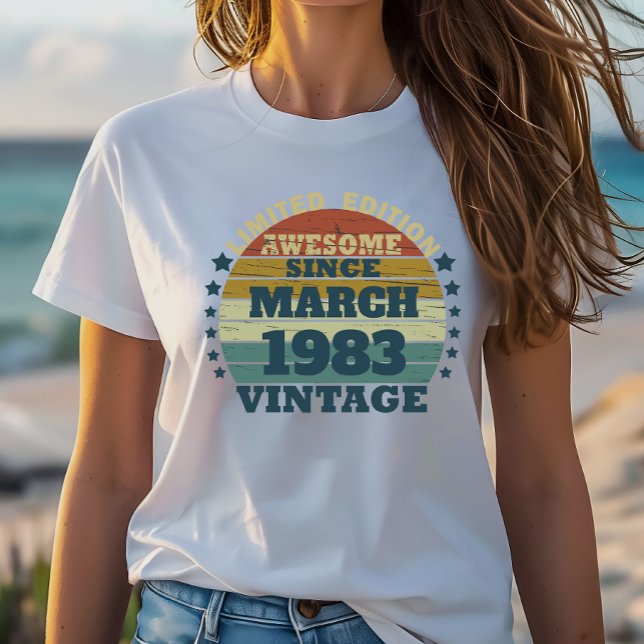 Camiseta Fiesta de cumpleaños personalizada cuarenta vintag (Subido por el creador)