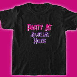 Camiseta Fiesta de cumpleaños personalizada para chicas