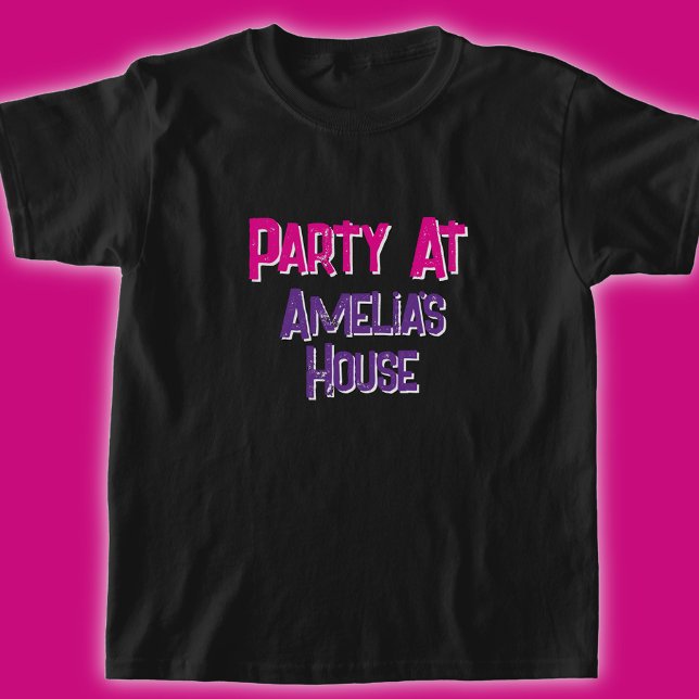 Camiseta Fiesta de cumpleaños personalizada para chicas (Subido por el creador)