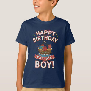 Camiseta Fiesta de cumpleaños pirata para niños y familia