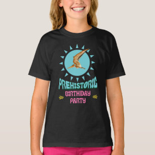 Camiseta Fiesta de Cumpleaños Prehistórico Pterodáctilo Din