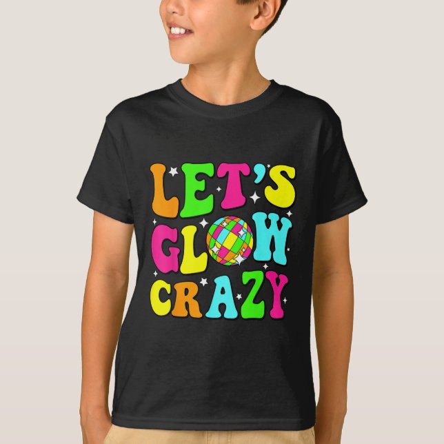 Camiseta Fiesta de cumpleaños retro loca con luces brillant (Anverso)