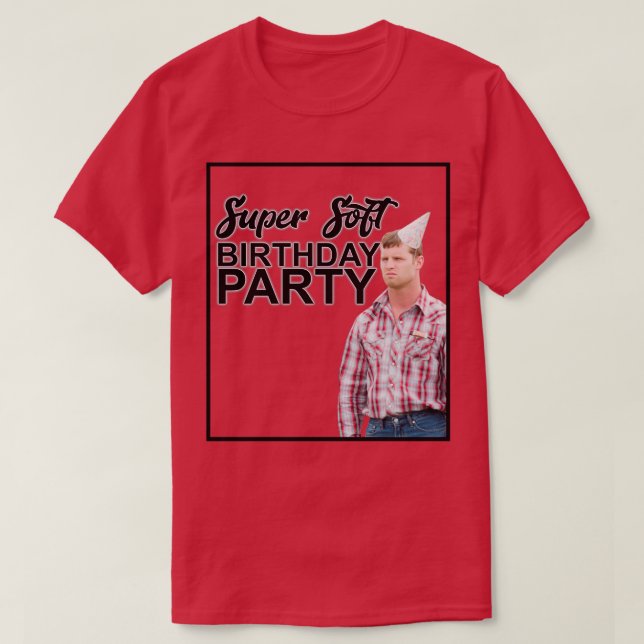 Camiseta Fiesta de cumpleaños súper suave (Diseño del anverso)