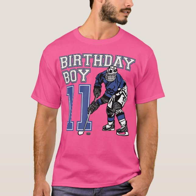 Camiseta Fiesta De Cumpleaños Temática De Hockey Sobre Hiel (Anverso)