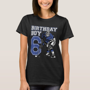 Camiseta Fiesta de cumpleaños temática de hockey sobre hiel