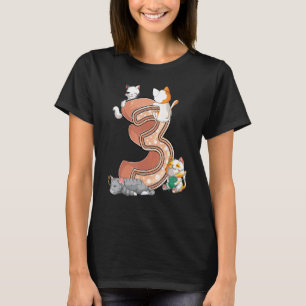 Camiseta Fiesta de Cumpleaños Tercera 3 Años Gato