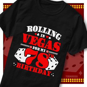 Camiseta Fiesta de Dados en el Casino por el 78 cumpleaños