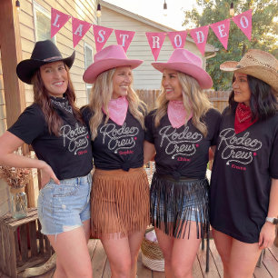 Camiseta Fiesta de Despedida de Soltera Custom Pink Rodeo C