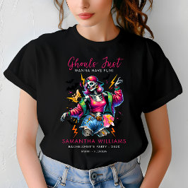 Camiseta Fiesta de Despedida de Soltera de Ghouls Rosas de 
