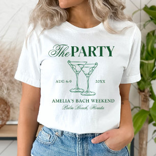 Camiseta Fiesta de Despedida de Soltera Martinis y Matrimon