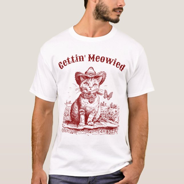Camiseta Fiesta de Despedida de Soltera Meowdy Vaquera Vaqu (Anverso)
