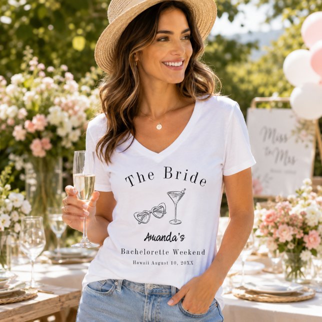 Camiseta Fiesta de despedida de soltera Novia Playa (Subido por el creador)