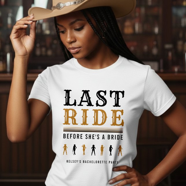 Camiseta Fiesta de Despedida de Soltera Vaquera Último Pase (Subido por el creador)