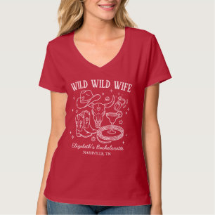 Camiseta Fiesta de Despedida de Soltera Western Salvaje Esp