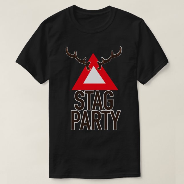 Camiseta Fiesta de Despedida de Soltero Advertencia (Diseño del anverso)