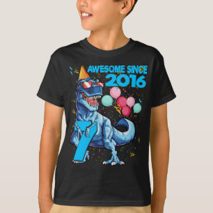 Camiseta fiesta de Dinosaur de 7 años de edad 2016