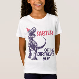Camiseta Fiesta de Dinosaur T-Rex Gorra Hermana de niño cum