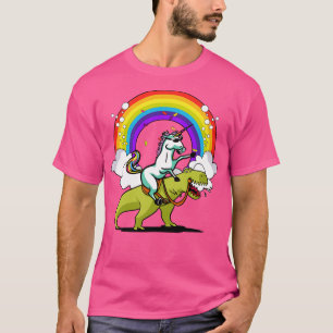 Camiseta Fiesta de dinosaurios de Unicorn Riding TRex