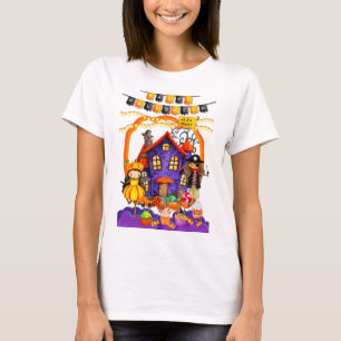Camiseta Fiesta de disfraces de Halloween feliz Celebración