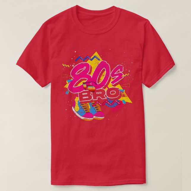 Camiseta fiesta de disfraces de la época de los años 80 de  (Diseño del anverso)
