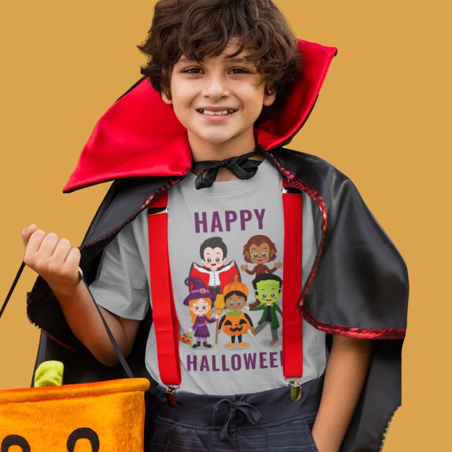 Camiseta Fiesta de disfraces de niños de Halloween (Subido por el creador)