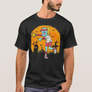 Camiseta Fiesta de disfraces de Softball Zombie Catcher Hal