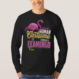 Camiseta Fiesta de disfraces Flamingo rosa animal tropical