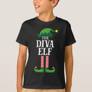 Camiseta Fiesta de Diva Elf Matching Family Group Navidades