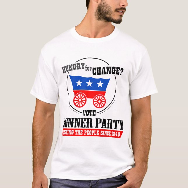 Camiseta ¡Fiesta de Donner del voto! (Anverso)