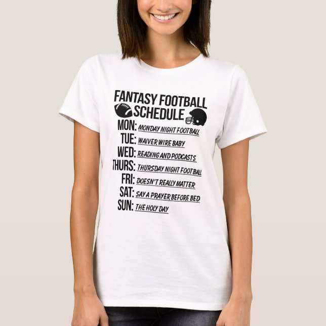 Camiseta Fiesta de draft de fútbol fantástico  (Anverso)