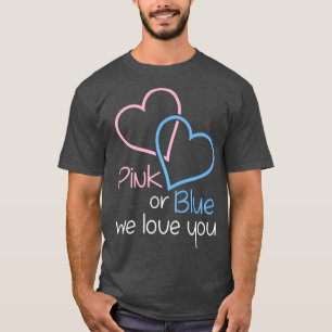 Camiseta Fiesta de embarazo rosado o Blu