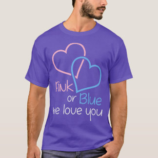 Camiseta Fiesta de embarazo rosado o Blu