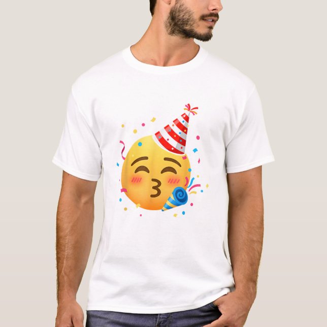 Camiseta Fiesta de Emoticonos Divertidos (Anverso)