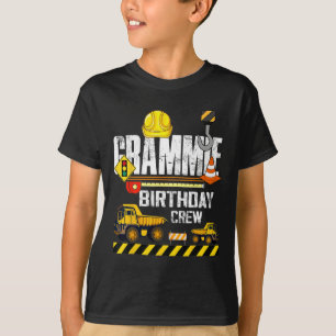 Camiseta Fiesta de Excavadora de Construcción de la Tripula
